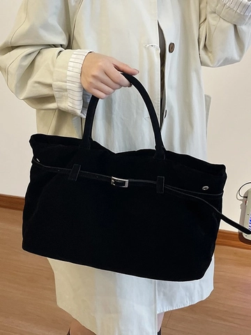 Bolso Tote de PU con Estampado de Leopardo para Mujer Gran Capacidad Textura de Gamuza Vintage Bolso de Hombro Minimalista