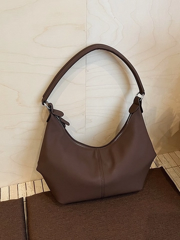 Borsa Hobo in Pelle PU Vintage per Donna Minimalista Pieghettata con Cuciture Sottobraccio Borsa a Tracolla Pendolare Borsa a Mano Casual