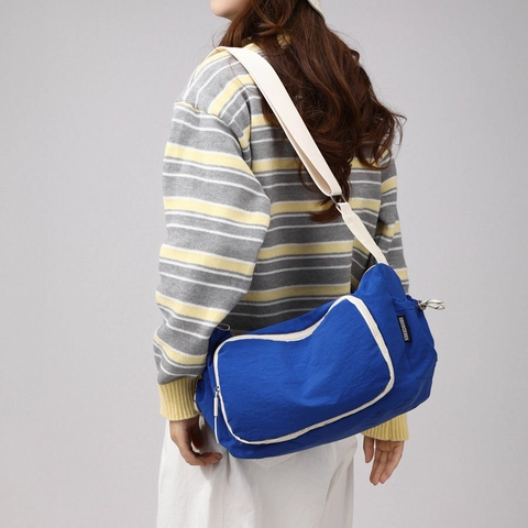 Bolso Bandolera de Nailon y Tela Lavada de Gran Capacidad para Mujer Bolso Mensajero de Estilo Coreano de Moda con Correa Ajustable Color Sólido Mochila Diaria Casual