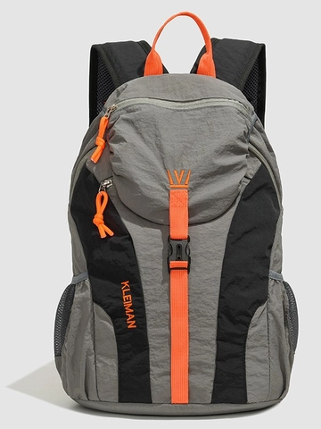 Women's Lightweight Oxford Fabric Color Contrast Travel Backpack Outdoor Sports Expandable Large Capacity Casual Rucksack