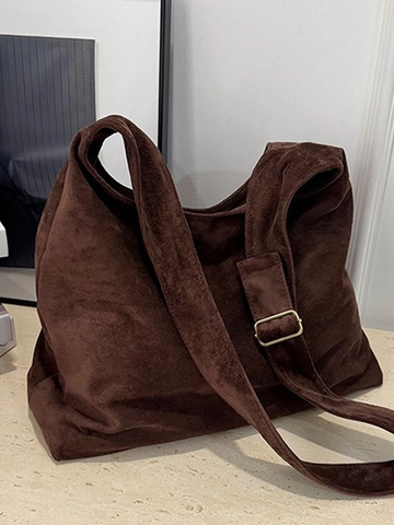 Damen Große Kapazität Leopardenmuster Hobo Tasche Vintage Wildlederimitat Tote Bag Verstellbare Casual Umhängetasche