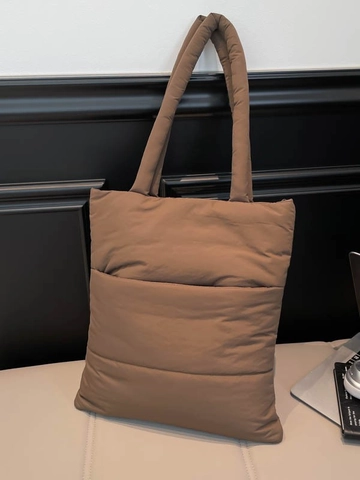 Borsa Tote Trapuntata Minimalista da Donna Grande Capacità Leggera Borsa a Spalla Imbottita Tinta Unita Casual Urbana