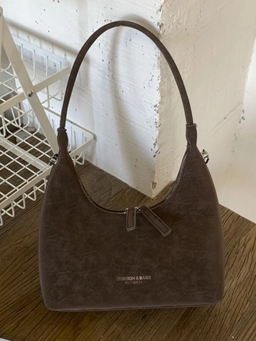 Borsa Dumpling da Donna in Pelle PU Opaca Retrò Borsa a Spalla Hobo Minimalista Borsa a Tracolla Casual Alla Moda