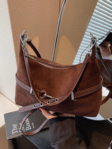 Women Retro Matte PU Leather Dumpling Bag Vintage Commuting Shoulder Underarm Bag Adjustable Strap Crossbody Bag Fashion Handbag