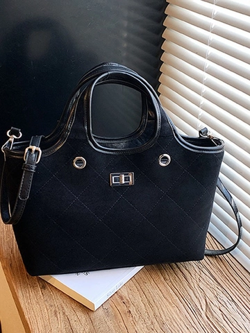 Bolso de Hombro Retro de Cuero PU Mate para Mujer Bolso Tote Acolchado Con Correa de Cadena Bolso de Moda para Diario