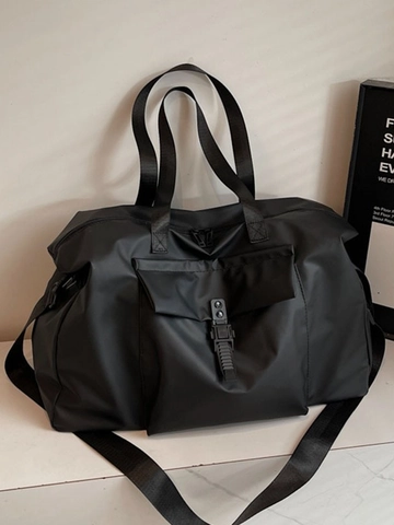 2026 Women Large Capacity Travel Bag Waterproof Nylon Gym Bag Casual Sports Tote With Trolley Sleeve Duffel Shoulder Bag