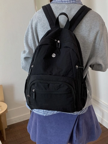 Zaino Casual in Nylon a Grande Capacità Multitasca Borsa da Scuola per Studenti Universitari Daypack da Viaggio Leggero