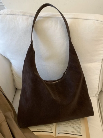 Bolso Tote de Cuir PU de Gran Capacidad para Mujer Minimalista Bolso de Hombro Hobo Con Pespunte Textura Mate Bolso Diario
