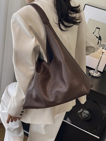Ensemble de Sacs Fourre-tout en Cuir PU Grande Capacité pour Femmes Avec Petite Pochette Sac à Épaule Hobo Minimaliste Main