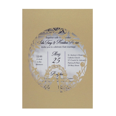 Elegant Laser Cut Wedding Invitations Hollow Floral Couple Silhouette Pearlescent Paper Invitation Greeting Card Wedding