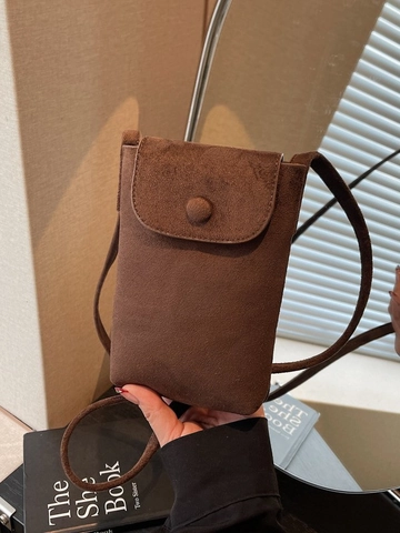Vintage PU Leder Mattiert Mini Umhängetasche Für Damen Koreanischer Stil Kleine Schulter Handytasche Einfarbig Messenger