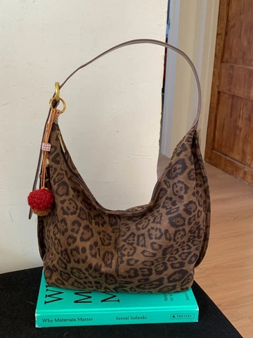 Vintage Paisley Luipaardprint Tote Bag Voor Dames Grote Capaciteit PU Leer Hobo Schoudertas Met Pompon Hanger Retro Stijl