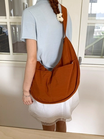 Große Kapazität Damen Nylon Halbmond Tasche Einfach Lässig Hobo Umhängetasche Verstellbarer Breiter Riemen Pendeln Schultertasche