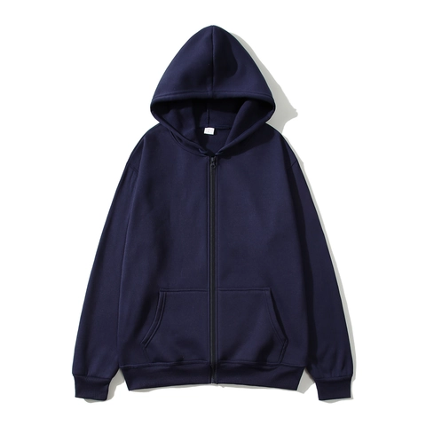 Unisex Effen Kleur Ritssluiting Hoodie Polyester Met Fleece Gevoerd Ruime Pasvorm Bedrukt Sweatshirt Casual Lange Mouwen Jas