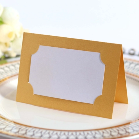 European Style Laser Cut Pearlescent Paper Wedding Place Cards Hollow Table Name Cards For Banquet Party Decorations