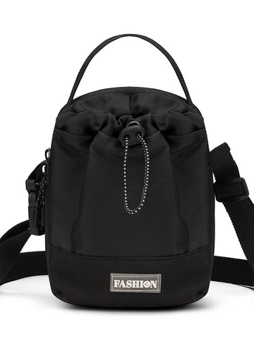 Multifunctionele Outdoor Schoudertas Voor Dames Heren Waterdichte Oxford Doek Trekkoord Kleine Telefoontas Waterfleshouder Reistas