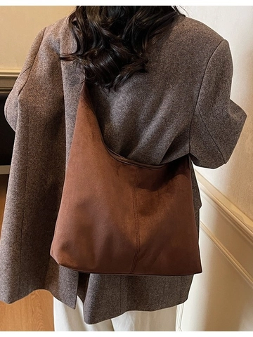 Damen Große Kapazität Wildleder Tragetasche Retro Verstellbarer Schultergurt Hobo Tasche Leopardenmuster Casual Pendeltasche