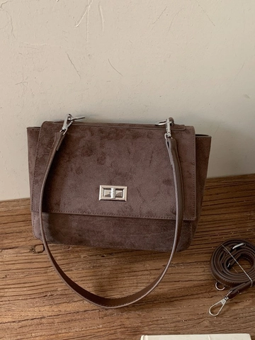 Bolso Cuadrado Pequeño de Cuero PU Minimalista Vintage para Mujer Bolso de Hombro Mate Bandolera Color Sólido de Mano
