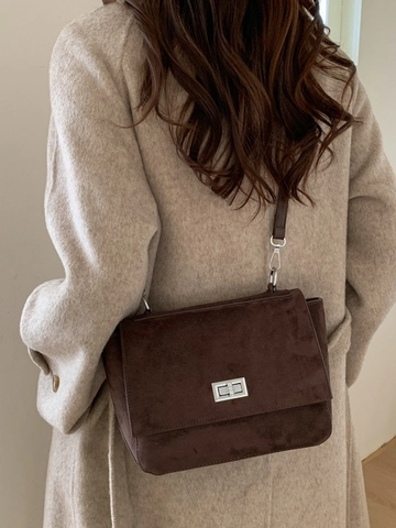 Bolso Cuadrado Pequeño de Cuero PU Minimalista Vintage para Mujer Bolso de Hombro Mate Bandolera Color Sólido de Mano