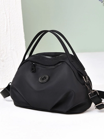 Women Nylon Crossbody Bag Fashion Casual Solid Color Shell Shoulder Bag Large Capacity Handbag With Adjustable Strap For Lady