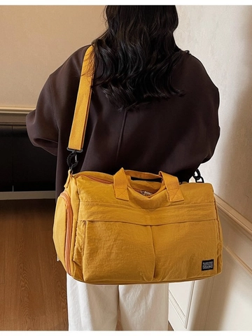 Borsa da Viaggio Donna Grande Capacità Nylon Impermeabile Borsa Fitness Palestra Con Scomparto Scarpe Separazione Secco Umido