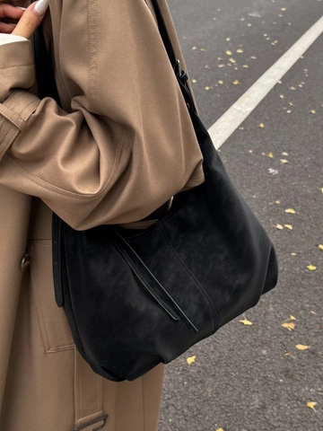 Retro PU Leather Large Capacity Hobo Bag For Women Vintage Dumpling Shoulder Bag With Plush Pendant Casual Commuter Handbag