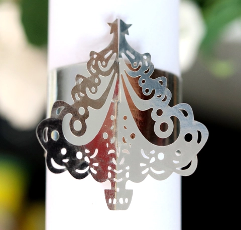 Weihnachtsbaum Hohl Perlmuttpapier Serviettenringe Lasergeschnitten Festliche Tischdeko Für Hochzeit Party Bankett Abendessen