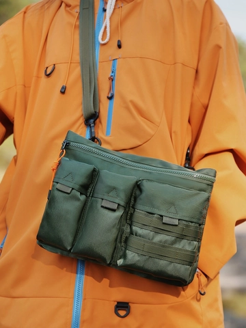 Durevole Borsa a Tracolla da Esterno in Nylon Multitasca per Uomo Donna Stile Abbigliamento da Lavoro Casual Trekking Borsa a Spalla Alpinismo