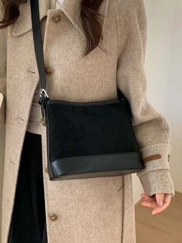 Vintage Patchwork Large Capacity Tote Bag For Women Suede PU Leather Leopard Print Underarm Shoulder Bag Commuter Handbag