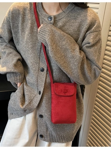 Mode Damen Mini Handy Umhängetasche Einfarbig PU Leder Kleine Schultertasche Mit Klappdeckel Für Den Täglichen Gebrauch
