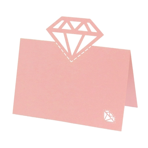 Lasergeschnittene Diamant Platzkarten Perlmuttpapier Hohl Namenskarten Für Hochzeit Bankett Abendessen Party Gast Sitz Dekoration
