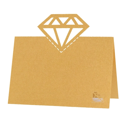 Lasergeschnittene Diamant Platzkarten Perlmuttpapier Hohl Namenskarten Für Hochzeit Bankett Abendessen Party Gast Sitz Dekoration