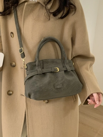 Women Retro PU Leather Shoulder Bag Minimalist Matte Texture Large Capacity Hobo Bag With Adjustable Strap Vintage Crossbody Bag