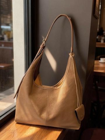Vintage PU-lederen Grote Capaciteit Draagtas Voor Dames Retro Hobo Schoudertas Met Verstelbare Riem Dagelijkse Pendeltas