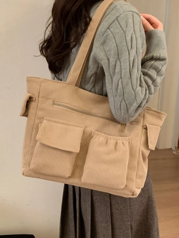 Borsa Tote in Pelle PU Minimalista di Grande Capacità per Donna 2026 Nuova Borsa a Tracolla Versatile Casual Multitasche