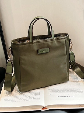 Bolso de Hombro de Nylon para Mujer Minimalista Gran Capacidad Bolso de Mano Con Correa Ancha Casual Tote Cubo para Mujer