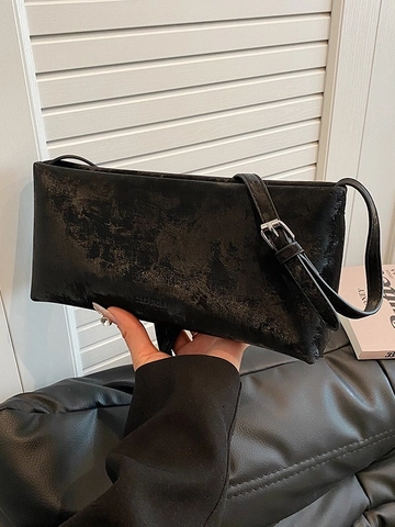 Damen Vintage PU Leder Unterarmtasche Minimalistisch Einfarbig Umhängetasche Verouderde Kleine Quadratische Tasche Tägliche Geldbörse