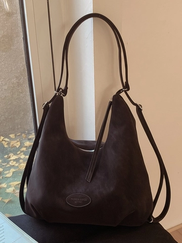 Vintage Große Kapazität Hobo Tasche Für Damen Minimalistische PU Leder Schultertasche Retro Slouchy Tote Pendler Rucksack Handtasche