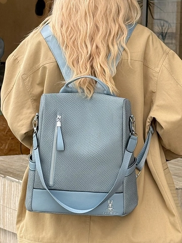 Mode Damen Große Kapazität PU Leder Rucksack Trendy Casual Reisetasche Mit Hasen Logo Design Für Den Täglichen Gebrauch