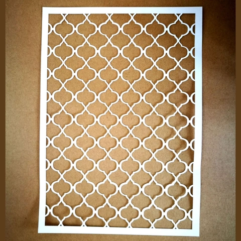 Lasergeschnittene Hohl Quatrefoil Papierkarte Scrapbooking DIY Dekorative Grußkarte Schreibwaren Weißer Karton Für Journaling