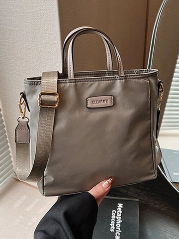 Borsa a Secchiello in Nylon Donna Casual Impermeabile Borsa a Tracolla a Mano Con Tracolla Larga Regolabile Leggera Borsa Quotidiana