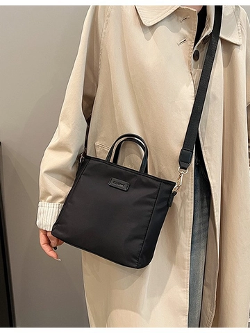 Borsa a Secchiello in Nylon Donna Casual Impermeabile Borsa a Tracolla a Mano Con Tracolla Larga Regolabile Leggera Borsa Quotidiana