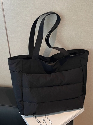 Damen Große Kapazität Gesteppte Tragetasche Leichte Puffer Schultertasche Für Tägliches Pendeln Reisen Lässige Handtasche