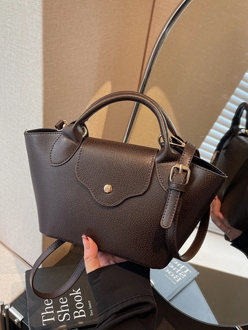 Vintage Lychee Textur PU Leder Knödel Tasche Damen Minimalistische Henkeltasche Verstellbare Schulter Umhängetasche Alltag Satchel
