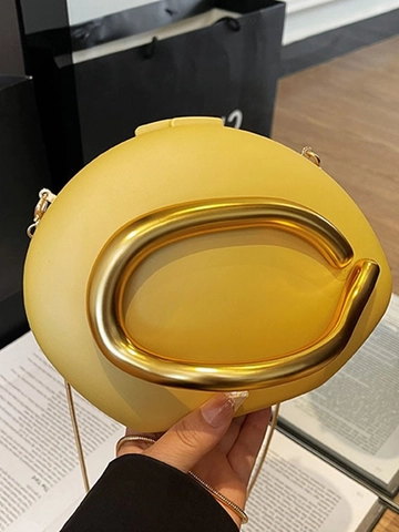 Borsa da Sera in Acrilico da Donna Unico Manico in Metallo Borsa a Tracolla Catena Lusso Matrimonio Festa Banchetto Pochette