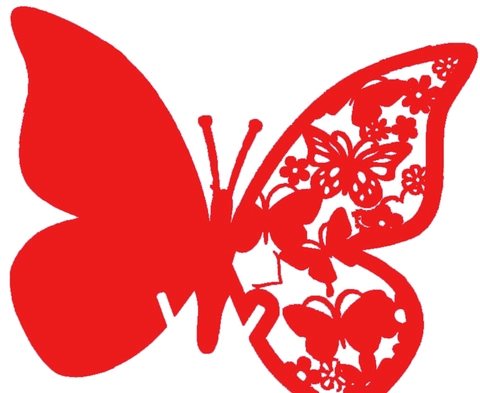 Laser Cut Butterfly Pearlescent Paper Place Cards Heart Wine Glass Card Wedding Name Card For Banquet Party Table Decorations