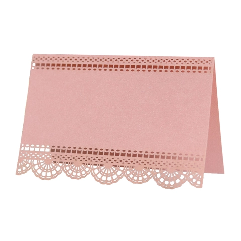 Laser Cut Heart Lace Wedding Table Place Cards Hollowed Name Cards For Wedding Party Banquet Decorations Pearl Paper