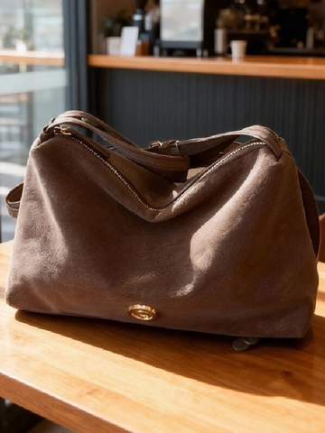 Sac Cabas Rétro en Cuir PU pour Femmes Grande Capacité Sac à Bandoulière Minimaliste pour Bureau et Quotidien