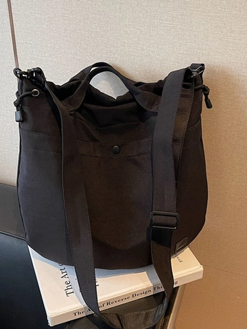 Sac Seau en Toile Grande Capacité pour Femmes Sac à Main Décontracté Bandoulière Réglable Sacoche Multi Poches Commuter