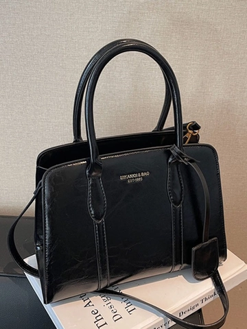 Vintage PU Leder Tote Bag Große Kapazität Ölwachs Textur Schulter Umhängetasche Für Damen Täglich Arbeit Shopping Handtasche